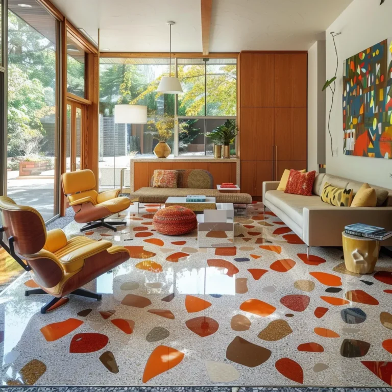 Mid Century Floor Tile Pattern