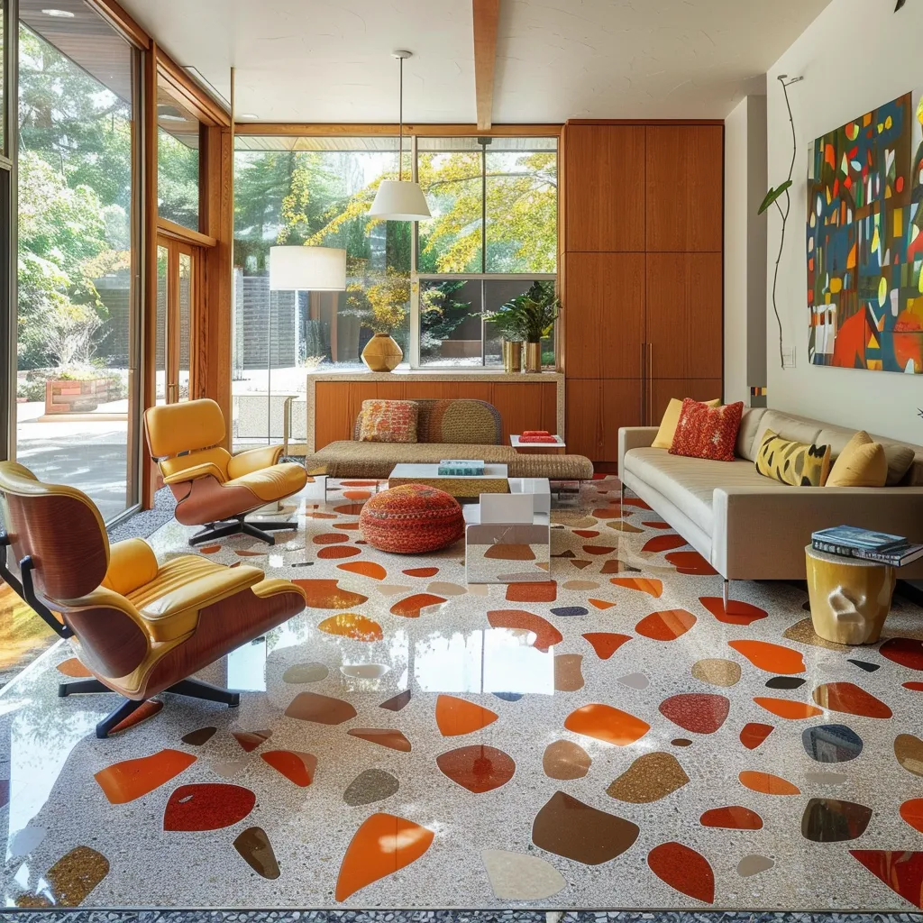 Mid Century Floor Tile Pattern