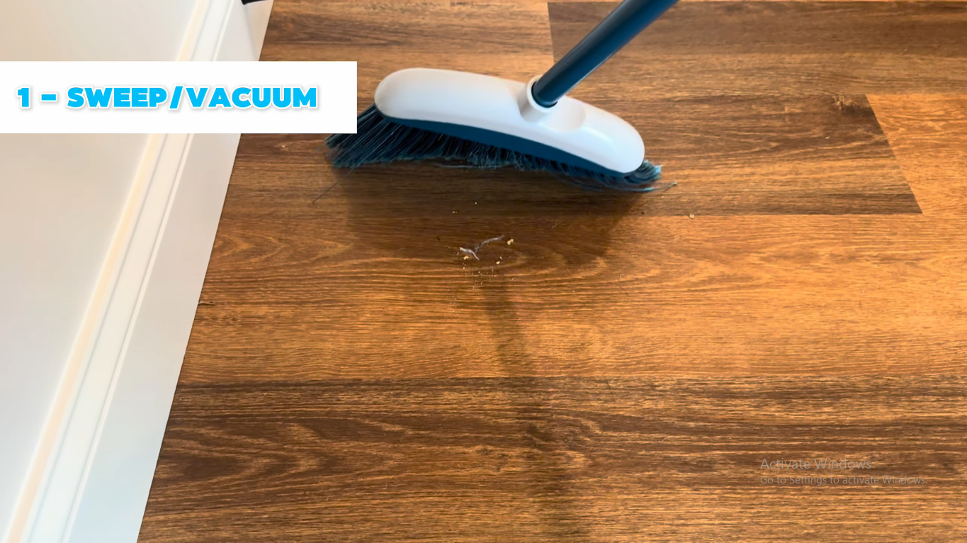 Removing tough dirt and stains from very dirty laminate flooring